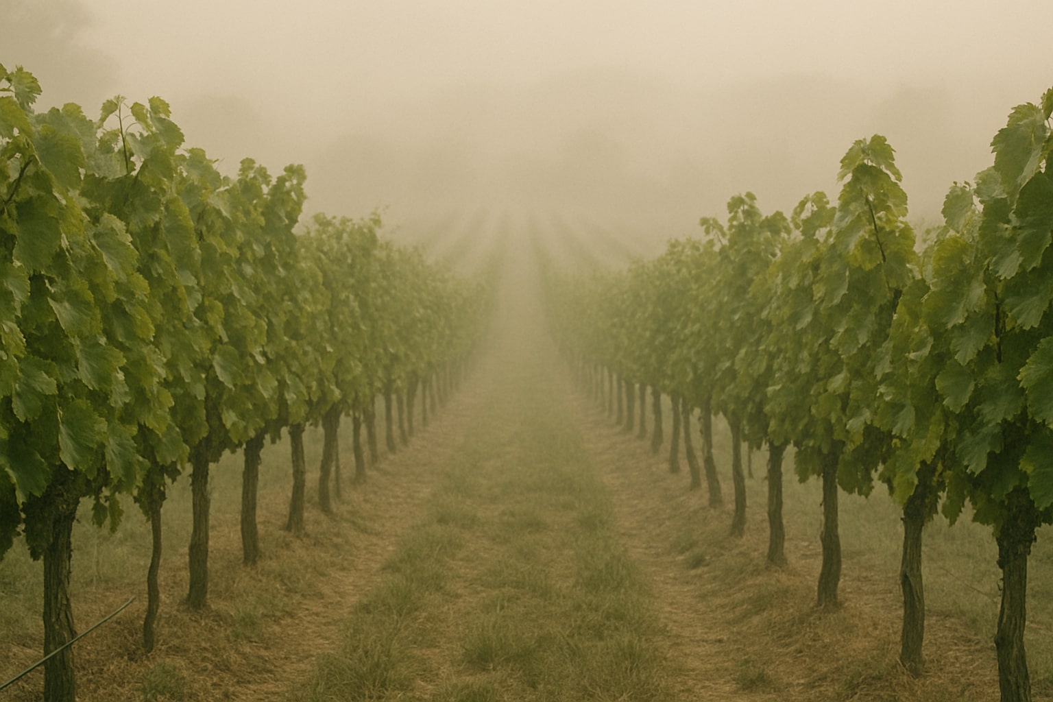 Vignoble au lever du soleil